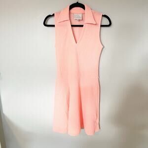 Haley solar crinkled pink collared dress women’s medium